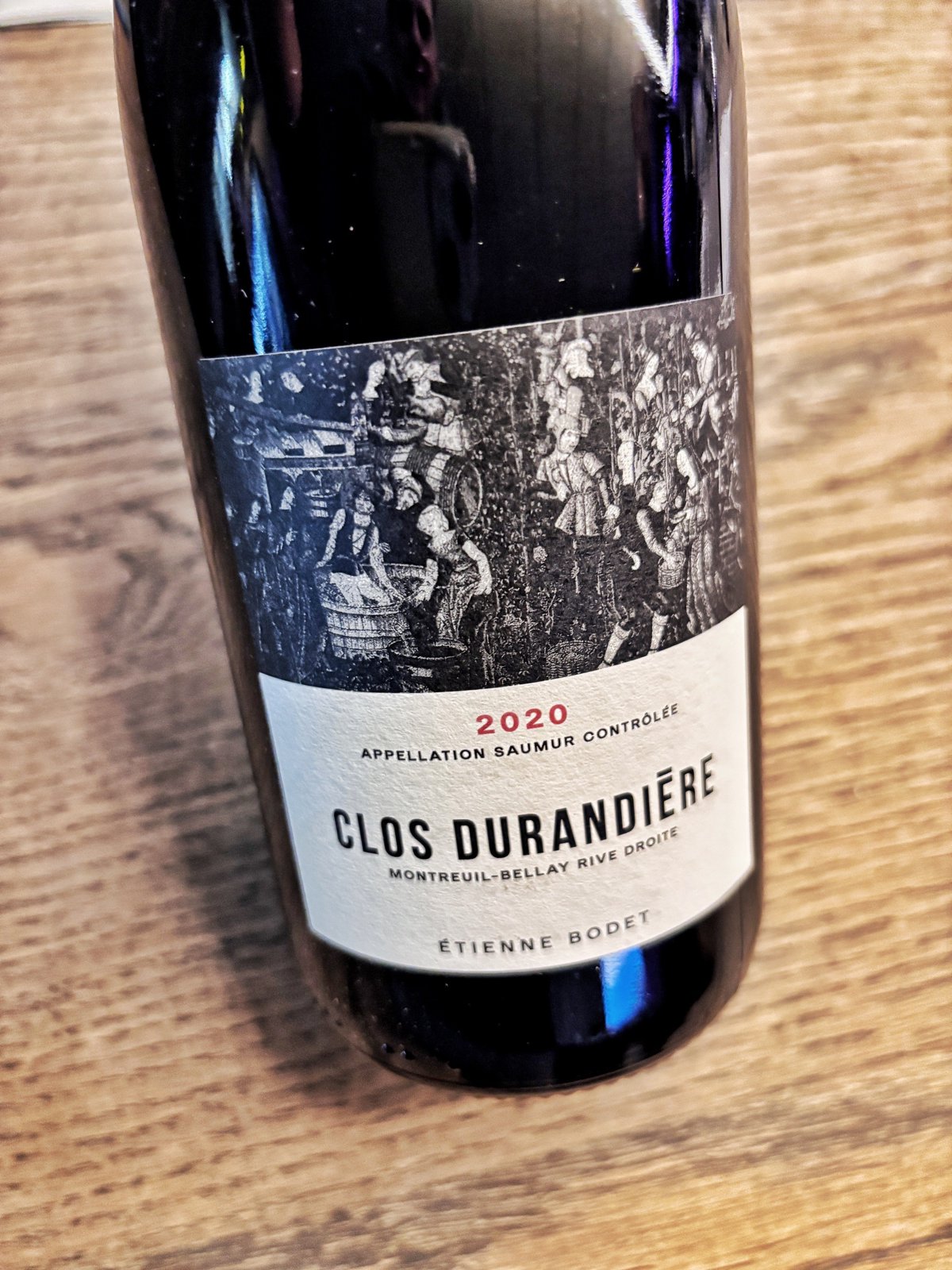 ETIENNE BODET CLOS DURANDIERE 2020 SAUMUR ROUGE 0.75L. VOL. 13.0